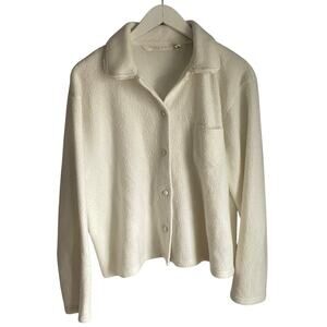 Vintage Victoria's Secret Country White Cottagecore Feminine Lace Cardigan L